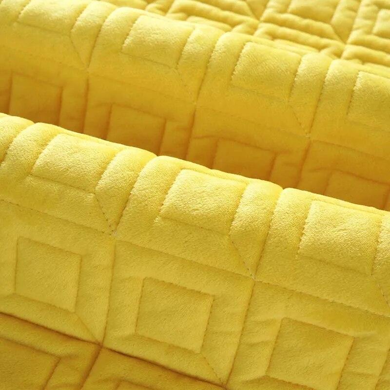 New Arrival Solid Color Thick Crystal Velvet Quilted Sofa Towel Soft Short Plush Anti-slip Sectional Sofa Covers for Living Room