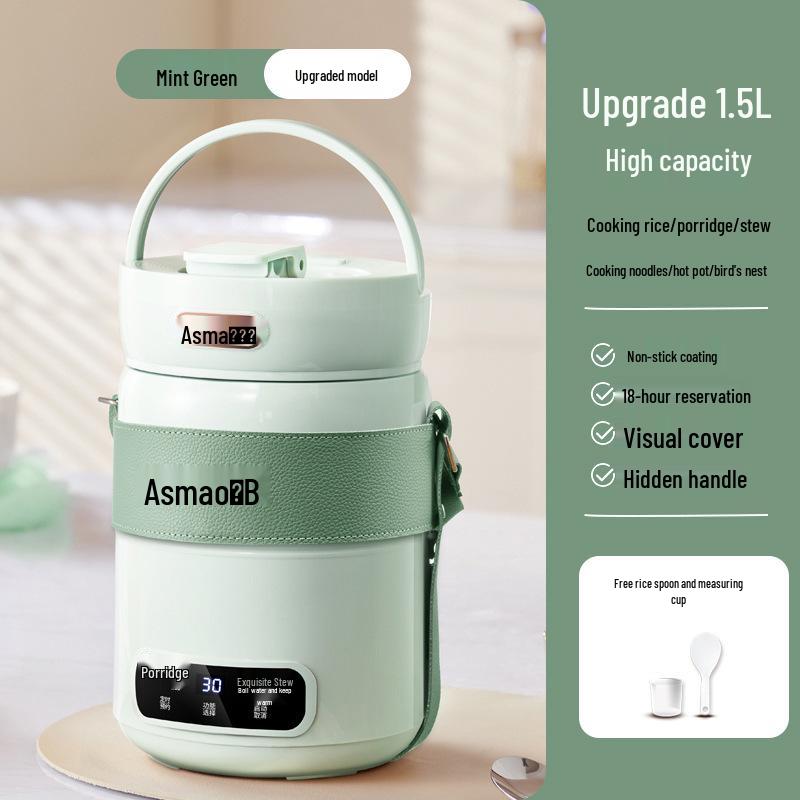

Asma 1.5L Portable Electric Stewing Cup - Automatic, Small, Ideal for Porridge & Health Stews, Perfect for Travel & Business Trips