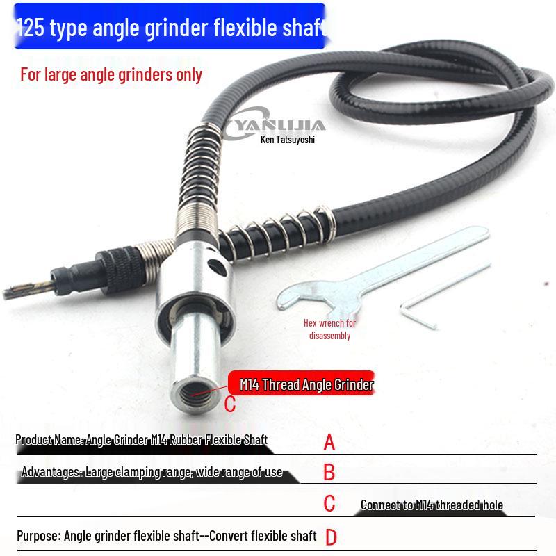 Electric Grinder with Flexible Shaft, Universal Chuck, and Metal Handle - Stainless Steel Electric Drill & Engraving Pen Spindle Tool.