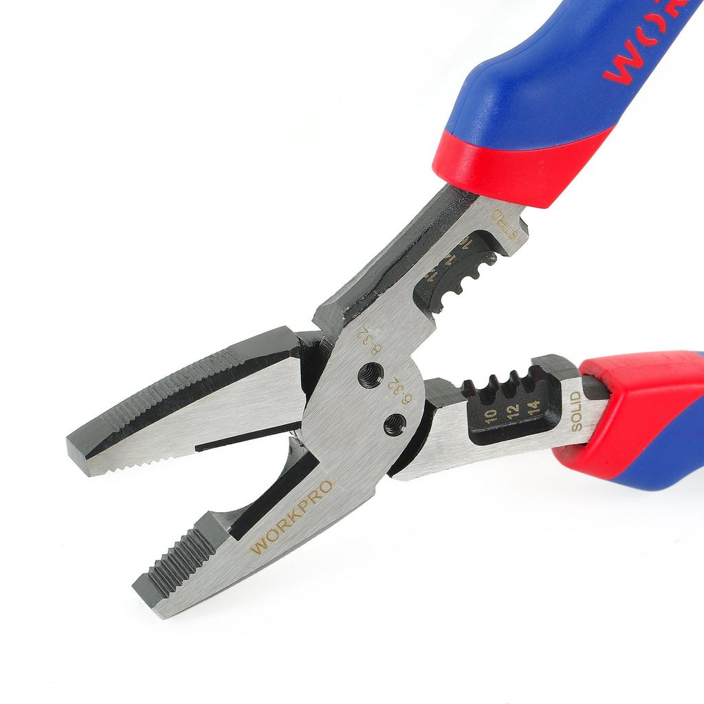 WORKPRO Strong Multifunctional Wire Bolt Wire Electrical Home DIY Pliers, Pliers, 200mm, Cutter, Nipper, Stripper, Cutter, Stripping, Work,