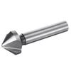 6Pcs 6.3-20.5mm Chamfering End Mill Cutter 3 Flute Round Shank 90 Degree HSS Countersink Deburring Tapered Drill Bit