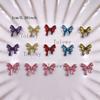 50PCS 10mm Mixed Resin Colorful Mini Kawaii Manga Bowknot Flat back Rhinestone DIY Wedding Nail Art  Applique Crafts Accessories