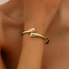 Exaggerate Individuality Metal Smooth Surface Water Drop Bangle for Woman Adjustable Bracelet Paty Daily Wear Jewelry Gifts