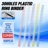 10Pcs Loose Leaf Plastic Binder Combs 30 Holes Binding Rings For A4 Paper Loose-Leaf Binder Opening Plastic Ring