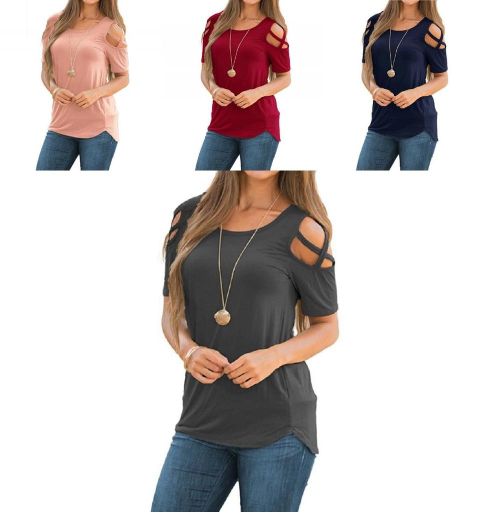 Hochwertige Sommer Damen Träger-Bluse mit Cold Shoulder für stilvollen Komfort