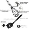5 Piece Black Kitchen Utensils Set, Cooking Utensils Set Spatula, Whisk, Silicone Dough Scraper, Oil Brush, Non-stick And Heat Resistant Cooking Utens