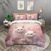 Hot Sale 3D Cute Cat Bedding Set Baby Duvet Cover Sets Bedclothes Twin Single King Kids Adult Teens Best Gift