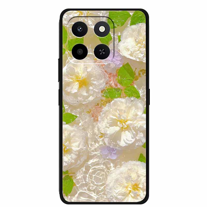 Phone Case For Honor X7D Honor 400 Smart Honor Play10T 5G Soft Silicone TPU Protector Shell Cartoon Gift Anime Funda Flower Capa