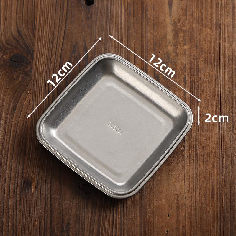 

Винтажные подносы из нержавеющей стали, тарелки для фруктов и закусок, тарелки для хранения продуктов, поднос в форме сердца, тарелка для стейка для еды, кухонные аксессуары