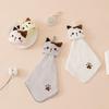 Hanging Hand Towel For Home Use Cartoon Coral Fleece High Absorbency And Softness Hangable Towel Convenient