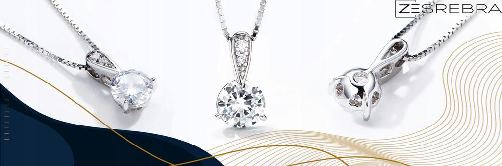 Chain Pr 925 Large Cubic Zirconia Classic Crystal Pendant