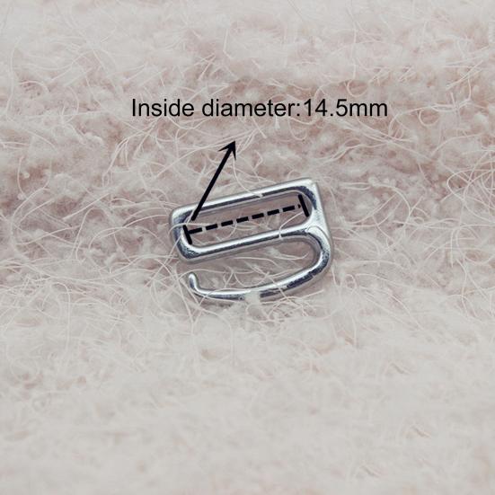 10Pcs Bra Hooks Electroplating Process Strong Material Durable Sturdy Two Holes