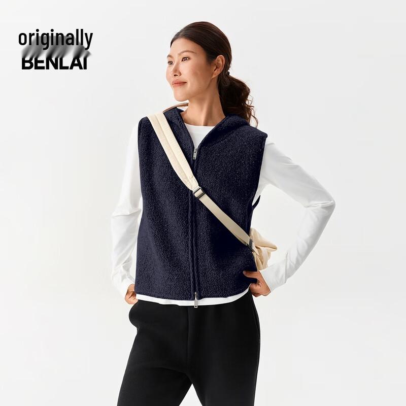 

Benlai Women s Hooded Sleeveless Knit Cardigan S