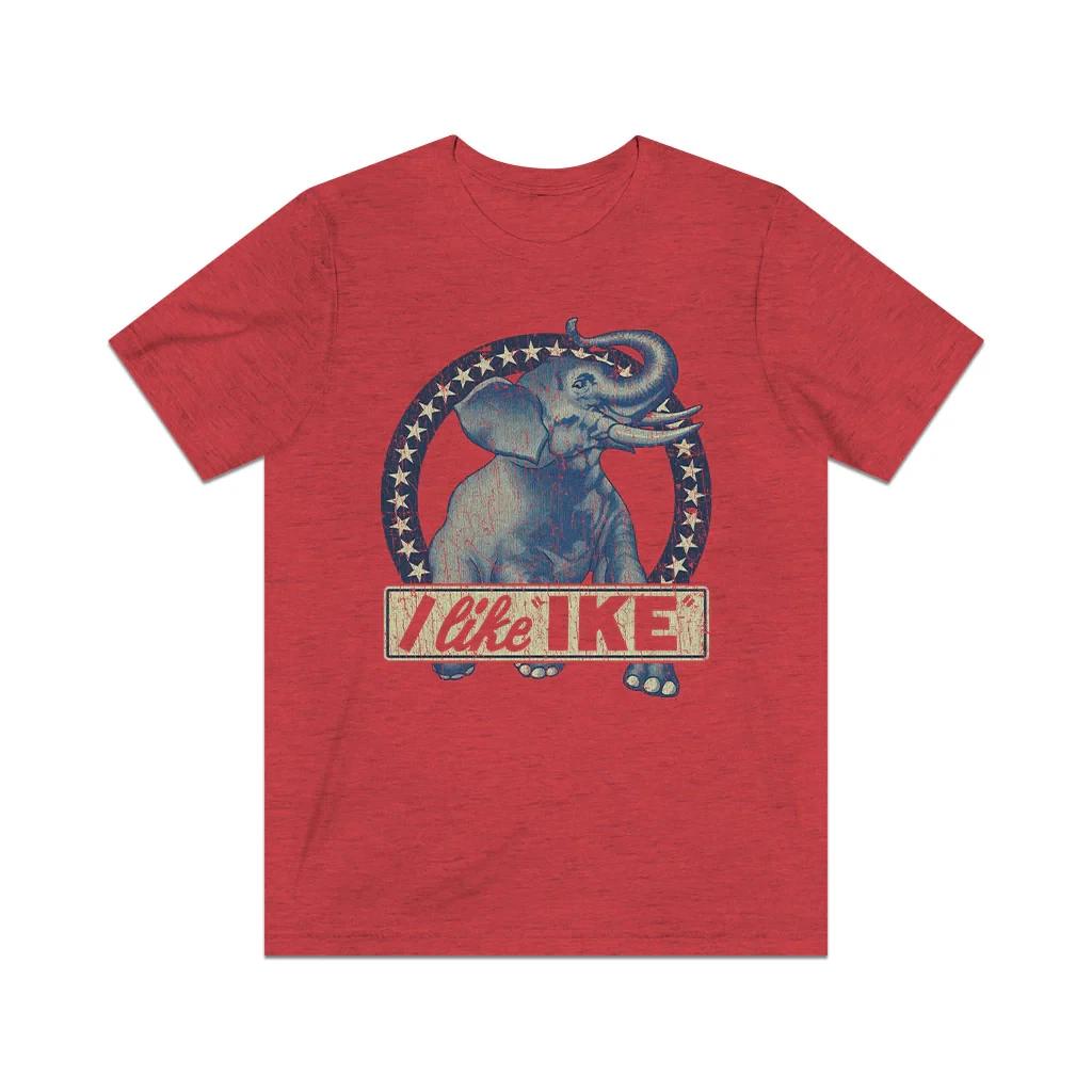 I Like Ike Elephant 1952 Vintage Men s T shirt 3XL