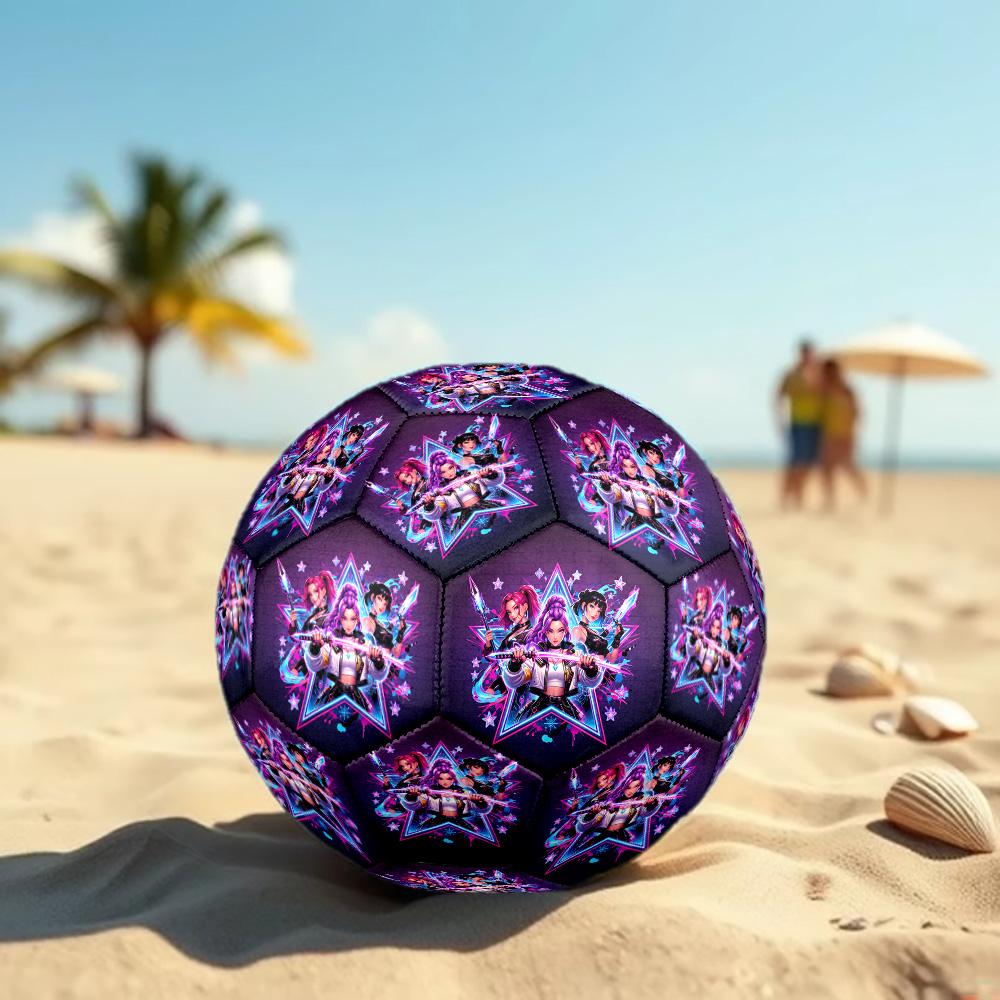 K-pop Soccer Ball Size 5 Football Machine Sewn Indoor/Outdoor Training and Matches Ideal for Soccer Enthusiasts