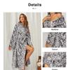 Autumn Winter Lapel Extended Printed Bathrobe Pajamas Nightgown Casual Flannel Nightgown Womens Wear Clothing