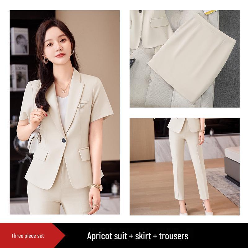 Elegant Women's Slim Fit Business Suit Set for Interviews and Work
