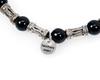 Howthere Silver Bracelet Ufo - Silver Bamboo And Black Stone
