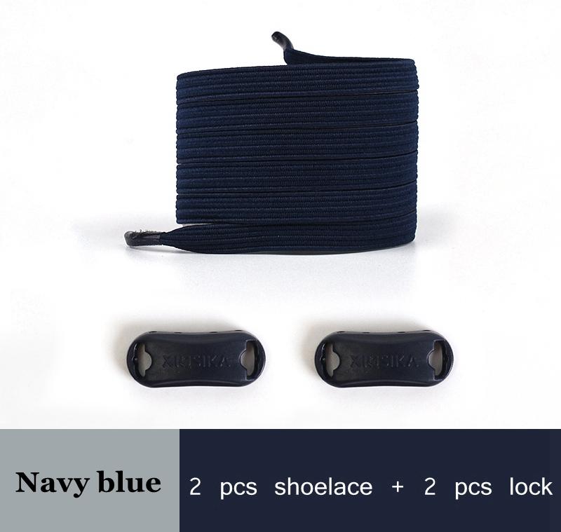 1 Pair No Tie Shoe Laces Elastic Laces for Sneakers Flat Shoelaces Without Ties Shoelace with Lock for Kids Adult Shoestrings