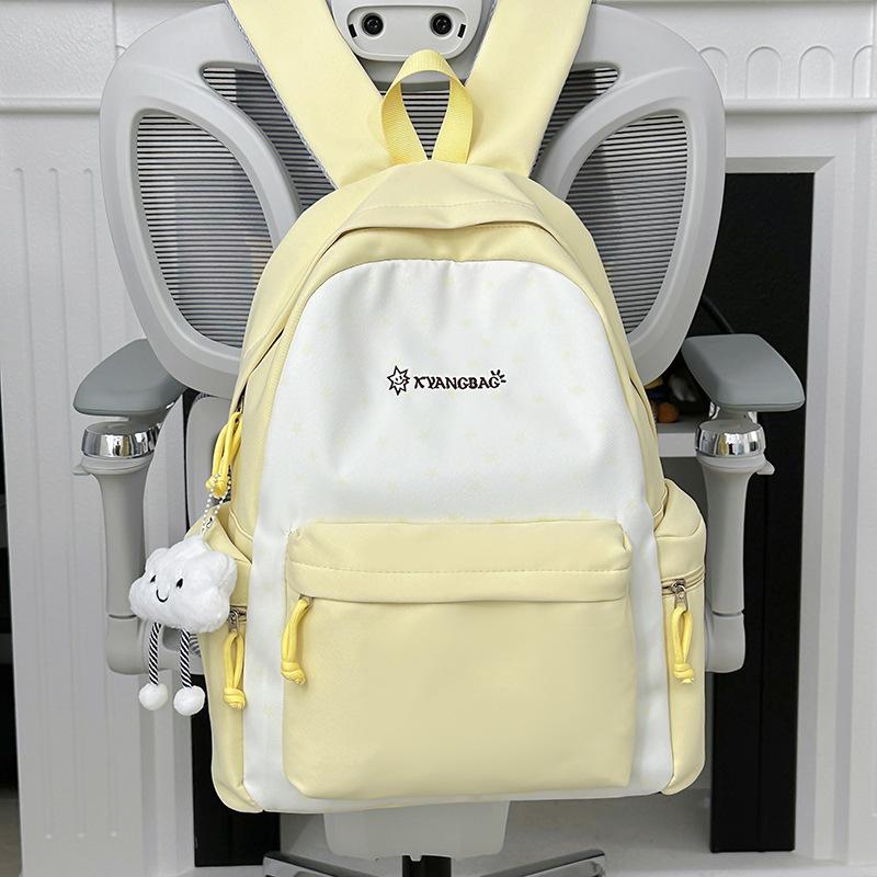 Schoolbag Korean high-value large-capacity lightweight backpack school bag school bag cute student contrasting color backpack
