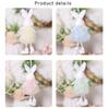 4Pcs Holiday Rabbit Ornaments with Dress Finish for Decorating Holiday Tables Garden and More