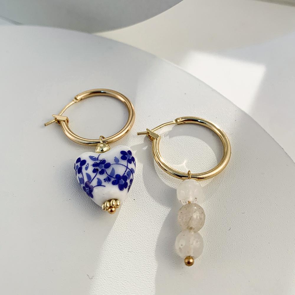 

Y2k Aesthetic Hand Painted Butterfly Earrings for Women Stainless Steel Circle Huggies Flower Heart Bead Hoop Earring 2022 Trend