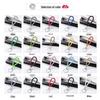 Braided Rope Keychain with Phone Number Plate and DIY Pendant