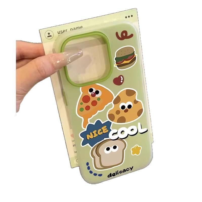 Pizza potatoes are suitable for iPhone16/17promax mobile phone case, Apple 15 skin scrub 13/14 jelly case.