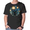 Unisex Crew Neck T-Shirt A Starry Experiment Graphic Short Sleeve Casual Tee
