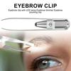Portable Stainless Steel Eyebrow Clip Arrow Pattern Anti-skid Handle Tweezers for Facial Hair & Ingrown Hair Removal