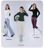 Women's Long Sleeve Yoga Top with Finger Loops - Back Slit Running & Fitness Apparel