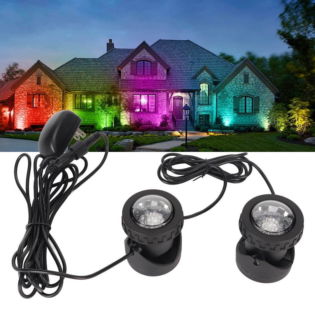 Teichleuchten Farbwechselnd IP68 Wasserdicht Tauchbare LED-Scheinwerfer mit farbigen Linsen für Aquarium