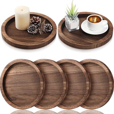 Decorative Wooden Tray Coffee Tray Multi-purpose Small Tray Farmhouse Kitchen Countertop Candle Holder Home Decor CTP002