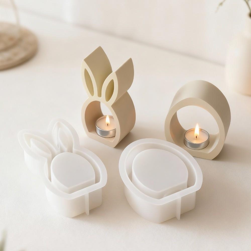 Handicrafts Egg Silicone Mold Hollow Tea Light Cup Holder Easter Candlestick Mold Home Decor