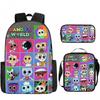 Dandys World Kinder Schulrucksack Set 3-teilig Cartoon Oxford Stoff Tasche Klassen 3-4 Jungen Mädchen Leicht Komfortabel