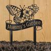 Metal Garden Memorial Sign Outdoor Yard Decoration Butterfly and Flowers Design Garden Stake for Lawn and Flower Bed Display