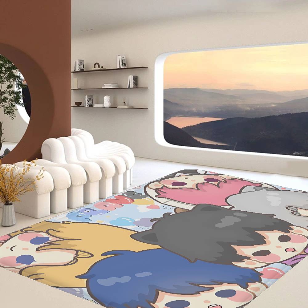 Kpop P-PLAVE Floor Mat Non-Slip Laundry Room Mat Laundry Decor Balcony Child Living Room Bedside Mats
