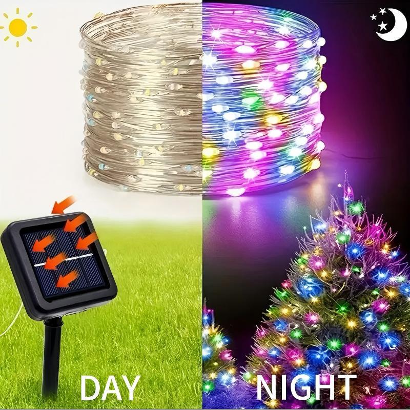 Outdoor Multi-color Solar String Lights - Copper Wire Fairy Lights for Garden and Festivals