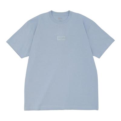 New Era Short Sleeve T-Shirt with Tonal Logo, Mist Blue, XXL, SS, CT TEE BOX LOGO EMB MBLU