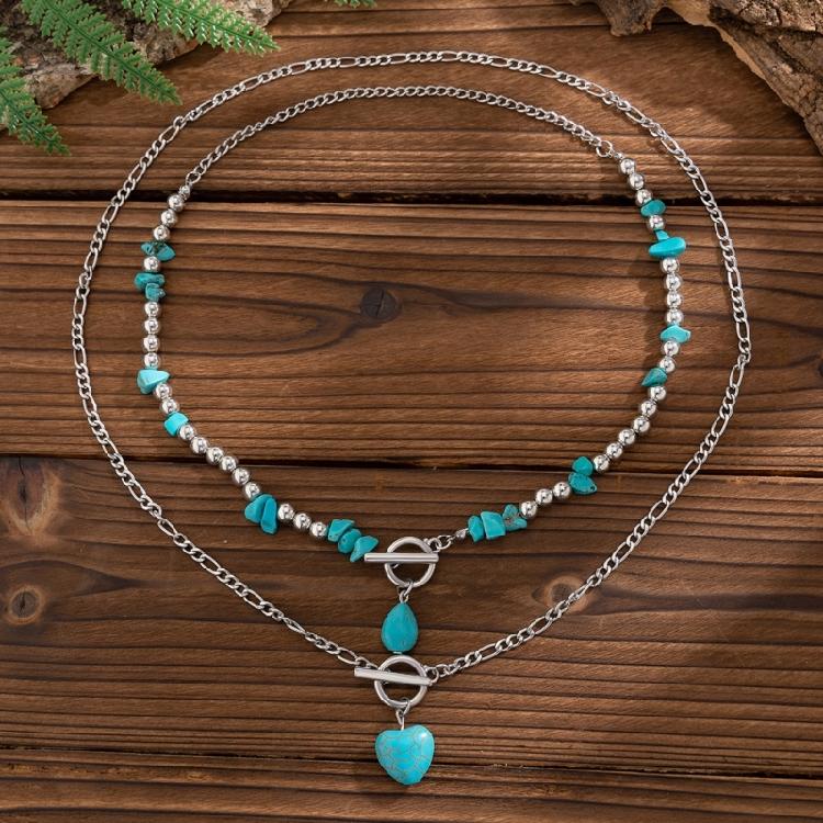 Fashionable Turquoise Statement Necklaces Adjustable Length Choker Trendy Accessories for Various Outfits and Event