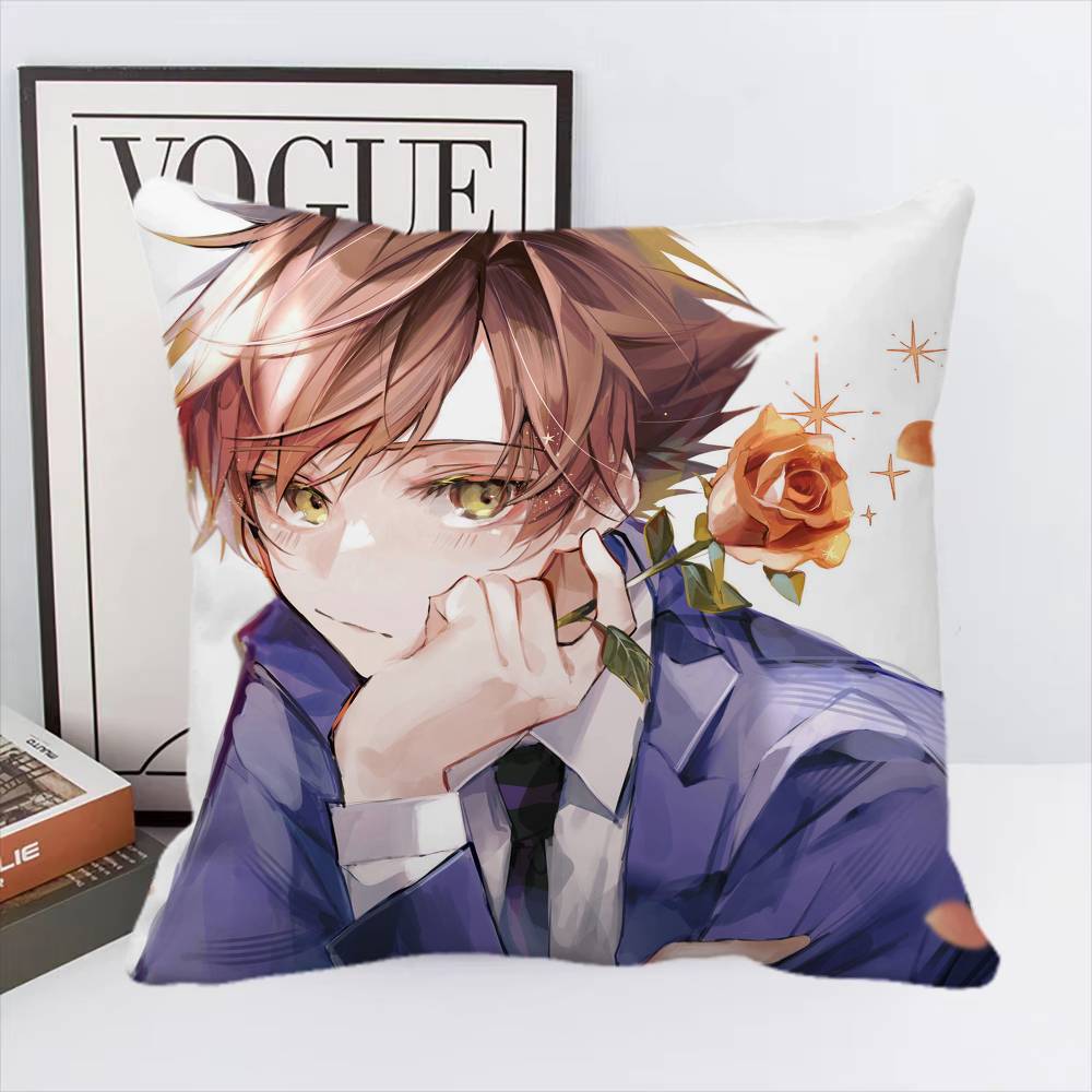 Anime Ouran High School Host Club Individual Pillow Case Square Pillow Bedroom Sofa Leisure Comfort Cushion Home Decoration