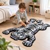 2D Tiger Area Rug Non-Slip Cartoon Carpet Soft Home Decor Carpet  Living Rooms