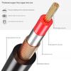 Media Player Cable Wire with PVC Cover, Foil Wrap and Gold Metal Ends for TV, Speaker and Sound Unit Daily Room Use