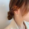 French 12mm Big Champagne Imitation Pearl Ear Hook Earrings for Women Personalized Wedding Jewelry