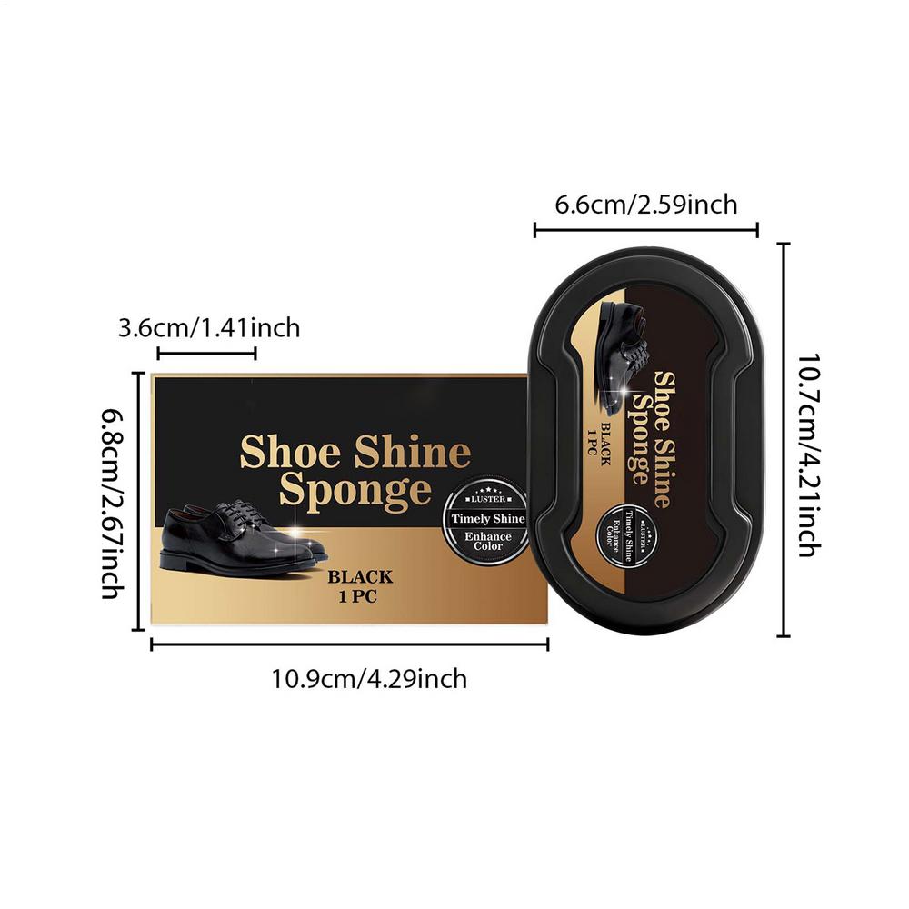 Shoe Shine Sponge Leather Shoe Brush Polish Brush Shoe Maintenance Brightening Cleaning Duster Sponge Wipe Colorless  Cleaner