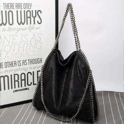 Simple Classic Chain Fashionable Versatile Shoulder Bag Foldable Portable Tote Bag Casual Large Capacity Bag Women