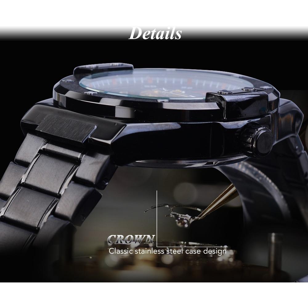 Forsining Men's Fashion Casual Waterproof Tourbillon Automatic Mechanical Watch GMT1157-4-W