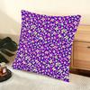 Pansy Mixture On Violet Cushion Cover Soft Short Plush Pillow Cover Smooth Cozy Texture Aesthetic Cushion Case Home Decor