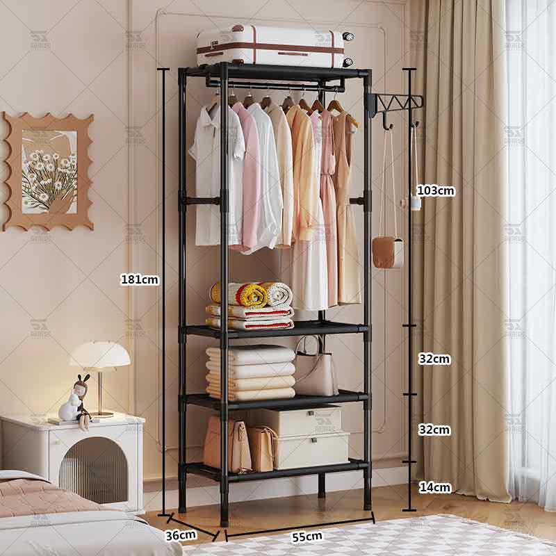 Multifunctional Large-Capacity Indoor Clothes Drying Rack and Wardrobe Cupboard
