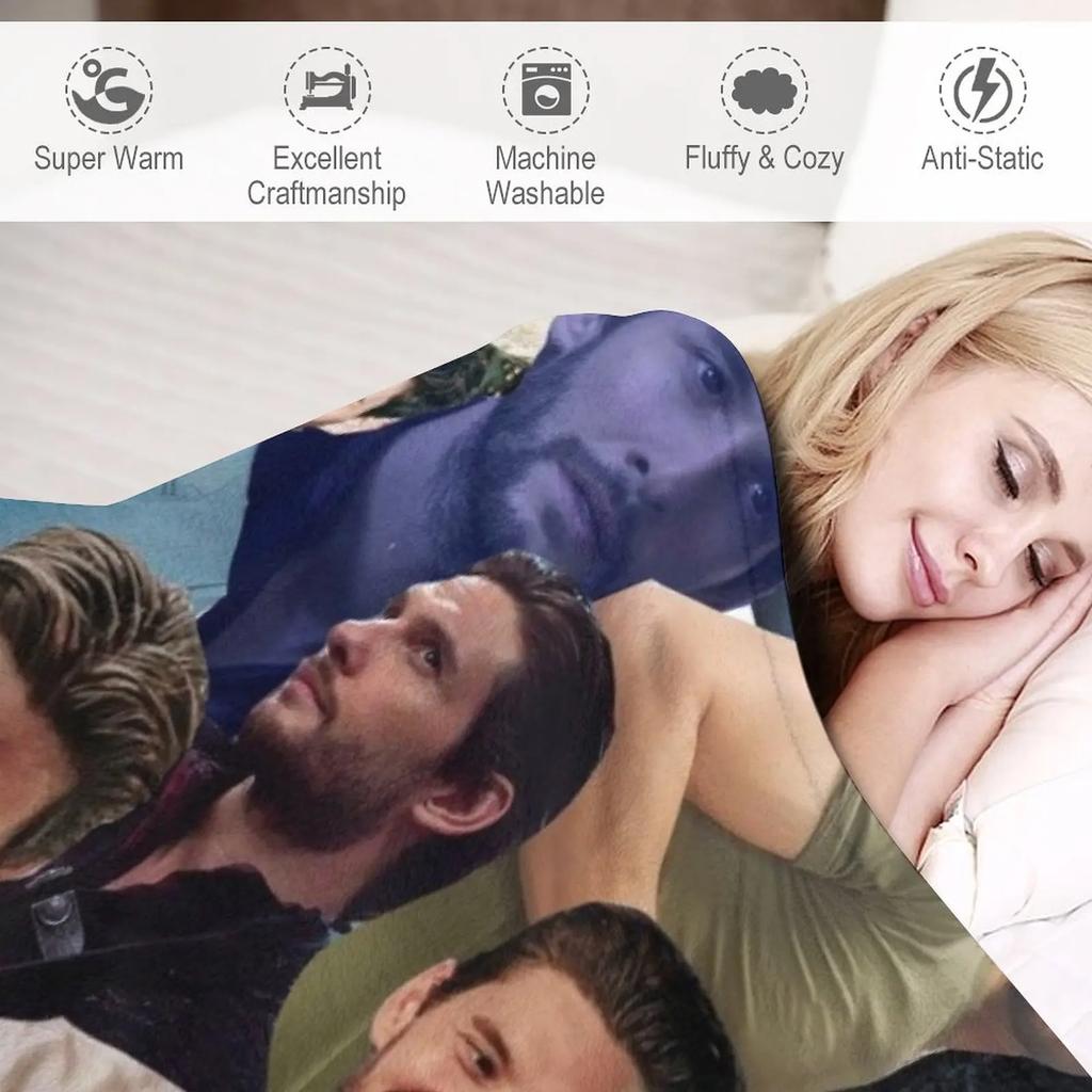 Ben Barnes Collage Throw Blanket Nap Blanket Blanket For Sofa Plaid on the sofa Warm Blanket